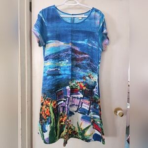 Scenic Blue Midi Dress